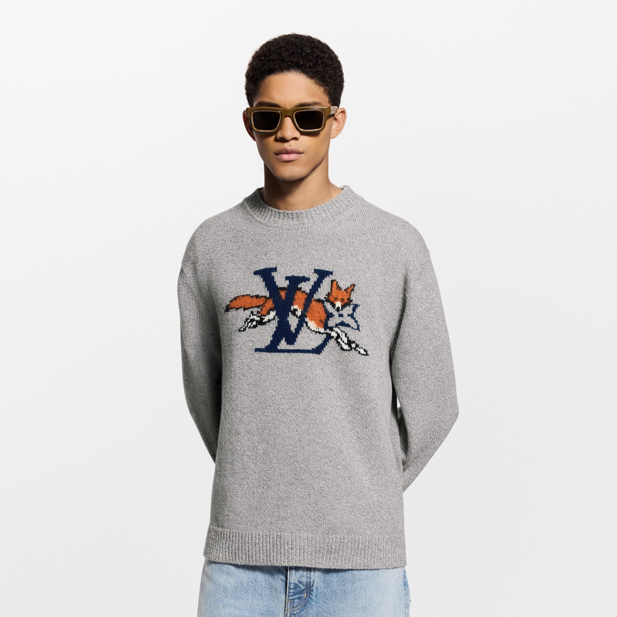 Chunky Wool-Cashmere Crewneck - Luxury Grey | LOUIS VUITTON